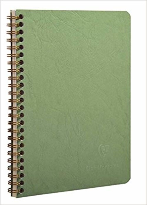 Clairefontaine Wirebound Lined Notebook in Green – 6×8-1-4 60 NEW