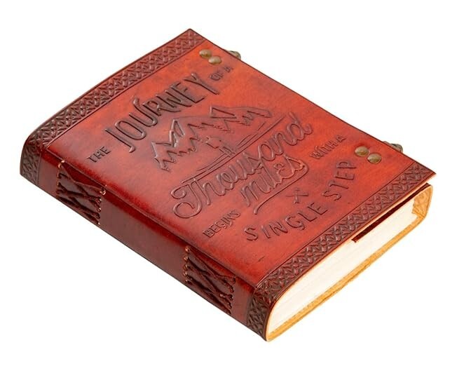 Leather Journal Handmade 7×5″ Diary Double Lock 200 Pages Buy 1 Get 1 Combo Set