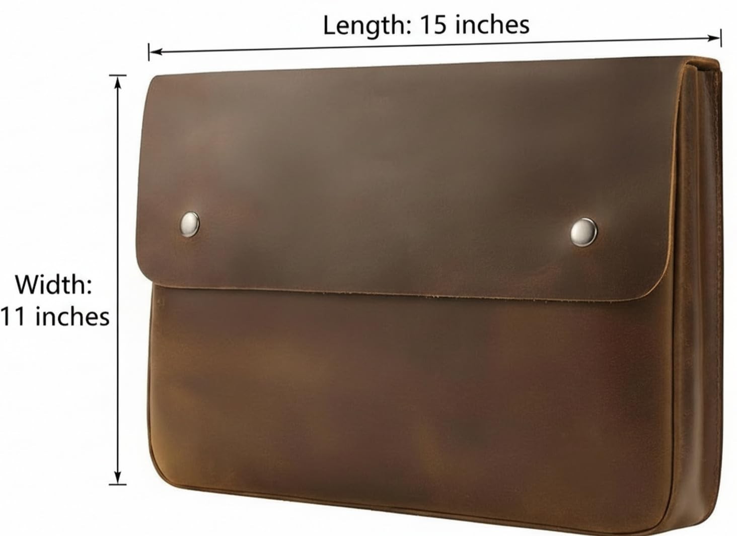 Spacious Leather File Organizer & Document Holder, A5 Binder, Laptop Sleeve for