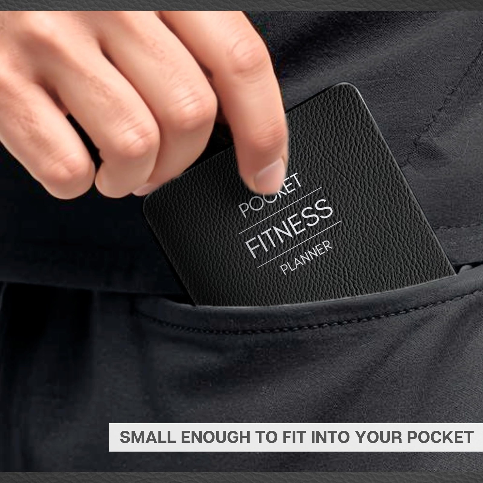 Pocket Fitness Planner A6 Gym Workout Logbook, (105 x 148 mm), Mono