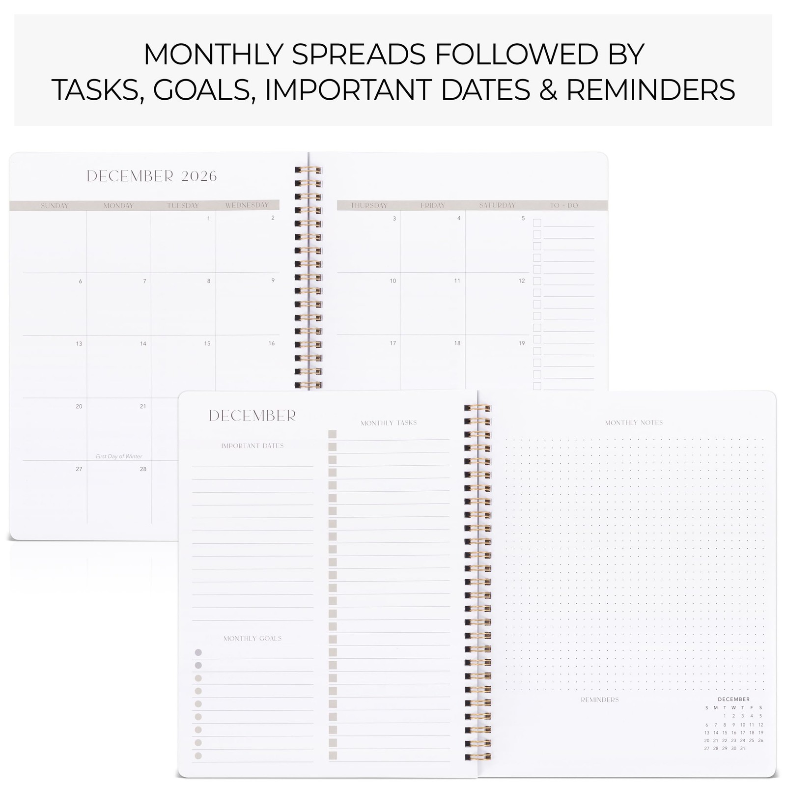 Beautiful 2026-2027 Monthly Planner and Calendar Book – To Do List Notebook T…