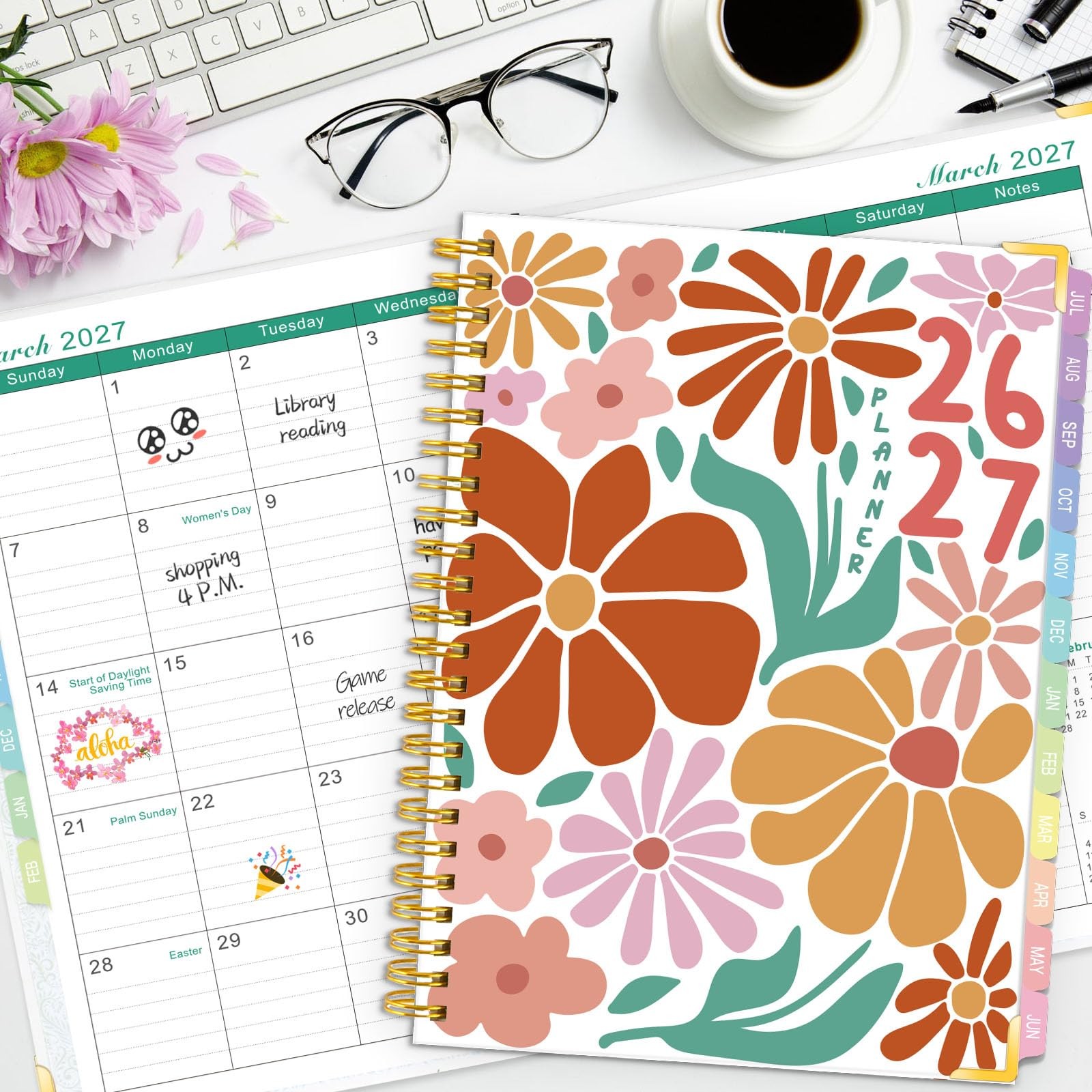 GuassLee Academic Planner 2026-2027 Daily Weekly and Monthly 8.5″×11″, Yellow