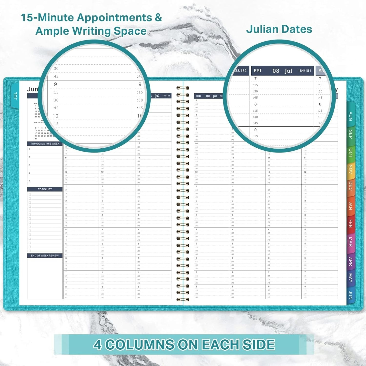 2026-2027 Weekly Appointment Book – JUL 2026 – JUN 2027, Daily Hourly Planner…