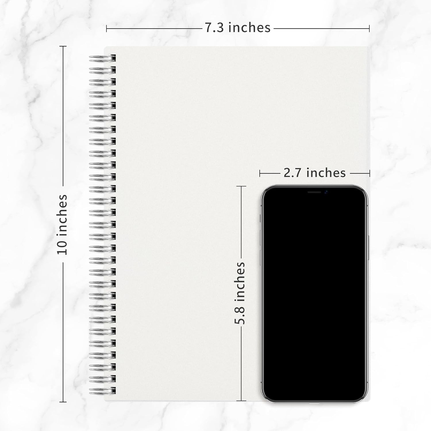 2-Pack B5 Blank Journal Notebook, 160 Pages, Waterproof Plastic Cover, Spiral