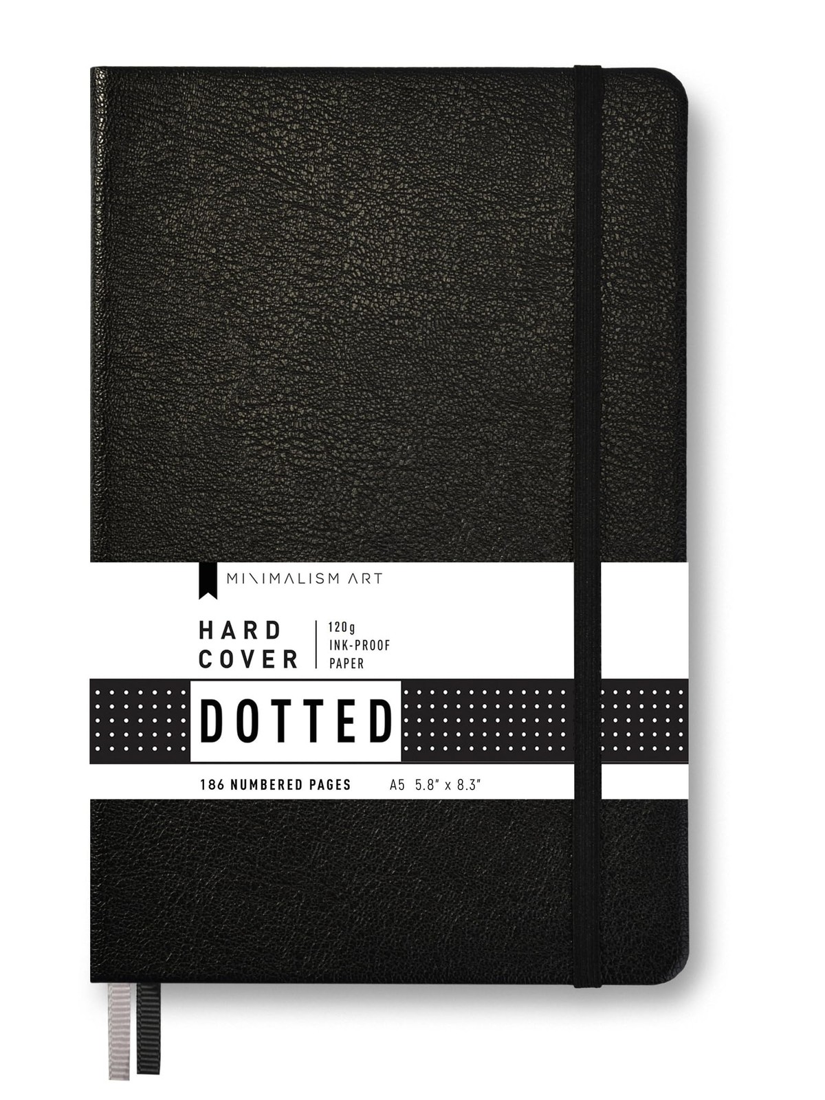 , Premium Hard Cover Notebook Journal, Medium Size, A5 5.8″ x 8.3″, 186 Numbe…