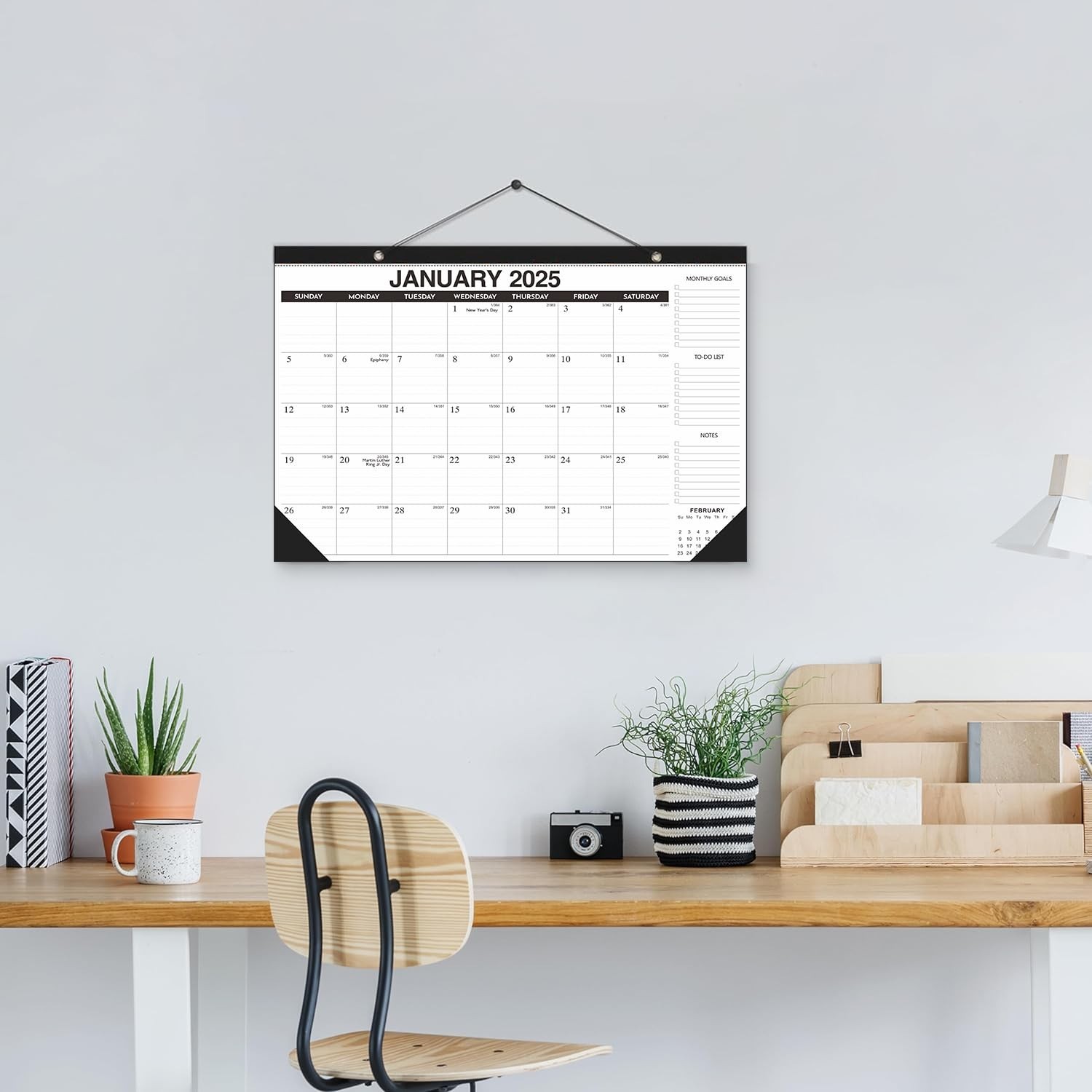 Desk Calendar 2026-18-Month (Jan 2026-Jun 2027) 17×12 Inches, 2 Stickers Incl…