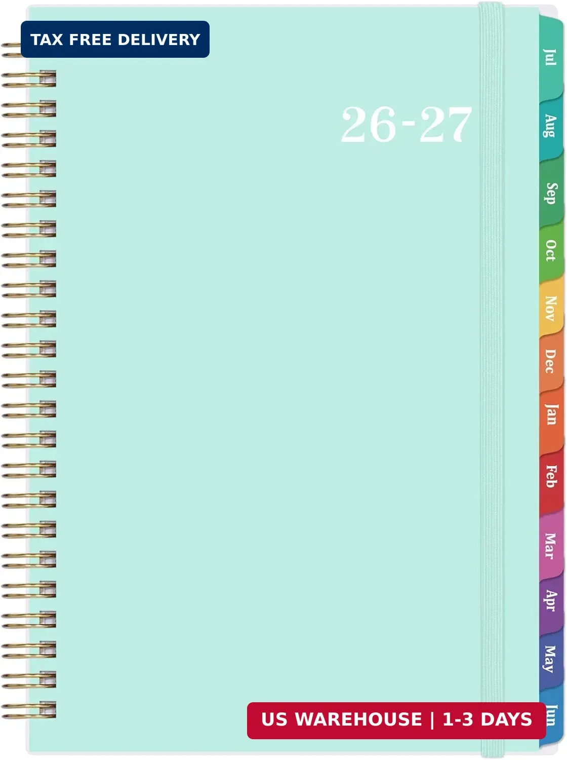 2026-2027 Academic Planner – Jul 2026-Jun 2027 Weekly & Monthly with Tabs, 6.4″x