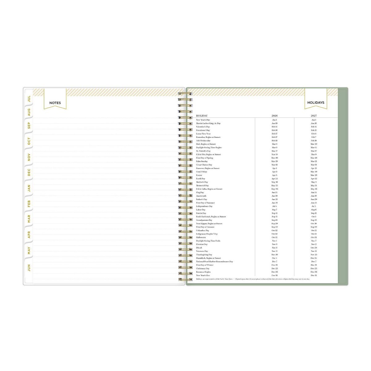 Day Designer 8.5″x11″ 2026-2027 Planner Pemberley Light Sage Weekly/Monthly