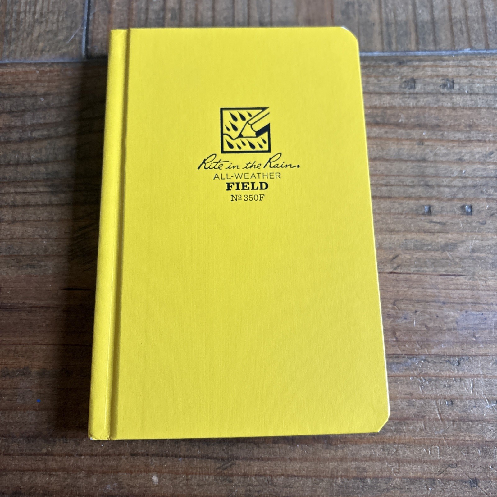 Weatherproof Hard Cover Notebook, 4.75″ x 7.5″, Yellow Cover, Field Pattern (…