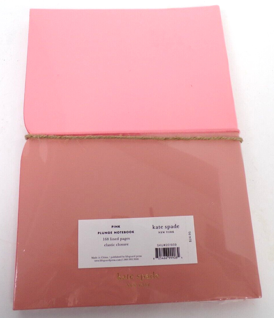 kate spade Pink Plunge Notebook 168-page Elastic Closure 10″ x 7″