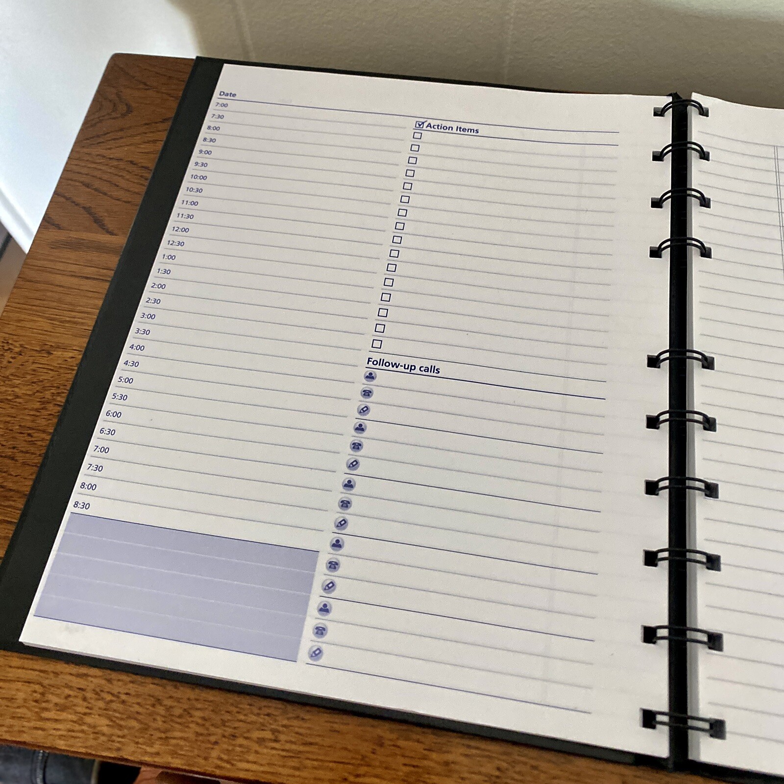 Blueline NotePro Undated Daily Planner 11 x 8-1/2 Black A30C81