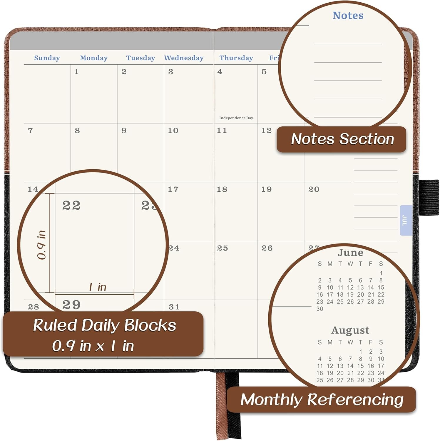2025-2026 Pocket Calendar – Weekly Monthly Planner from July 2025 to June 202…