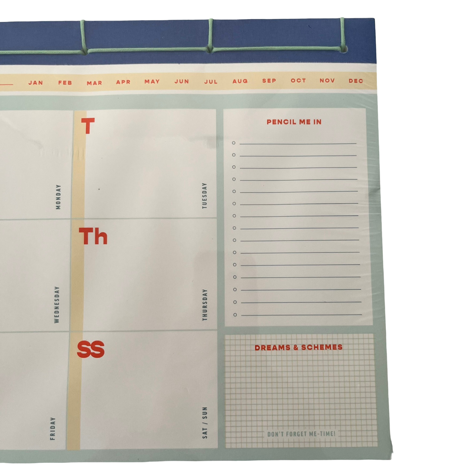 Anthropologie Weekly Planner Desk Pad 150 Sheets Blue