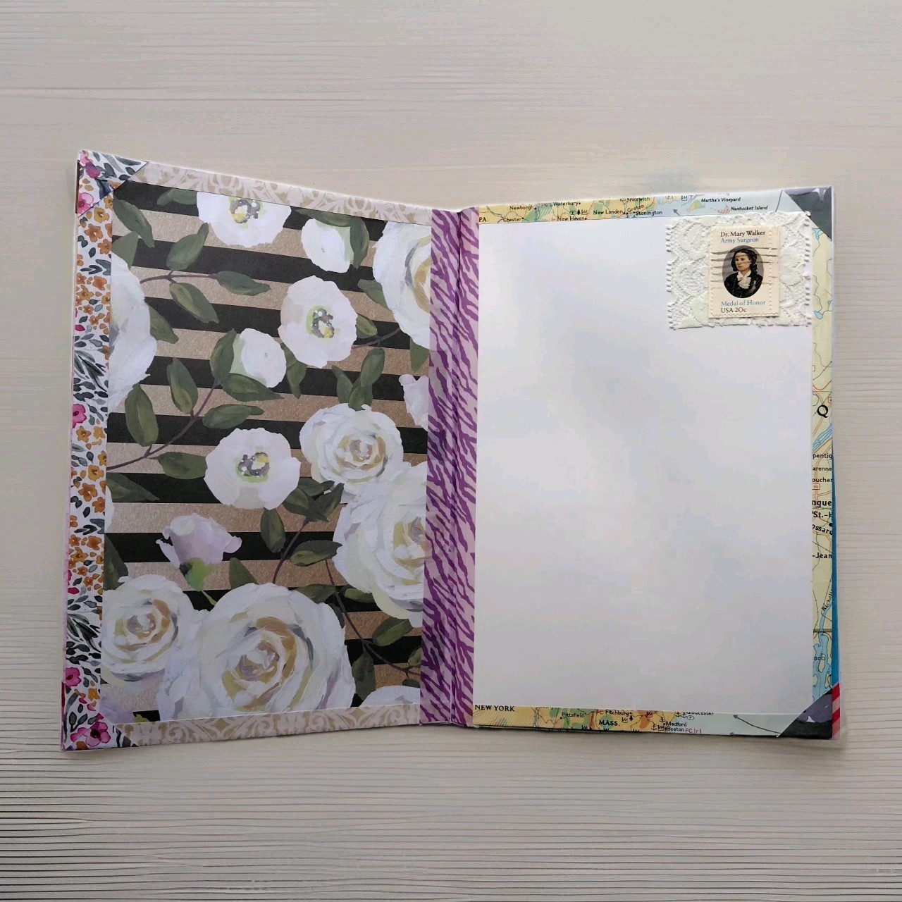 Vintage Theme Naked Journal 32 pages for Memories, Travel Log or Mementos (qs)