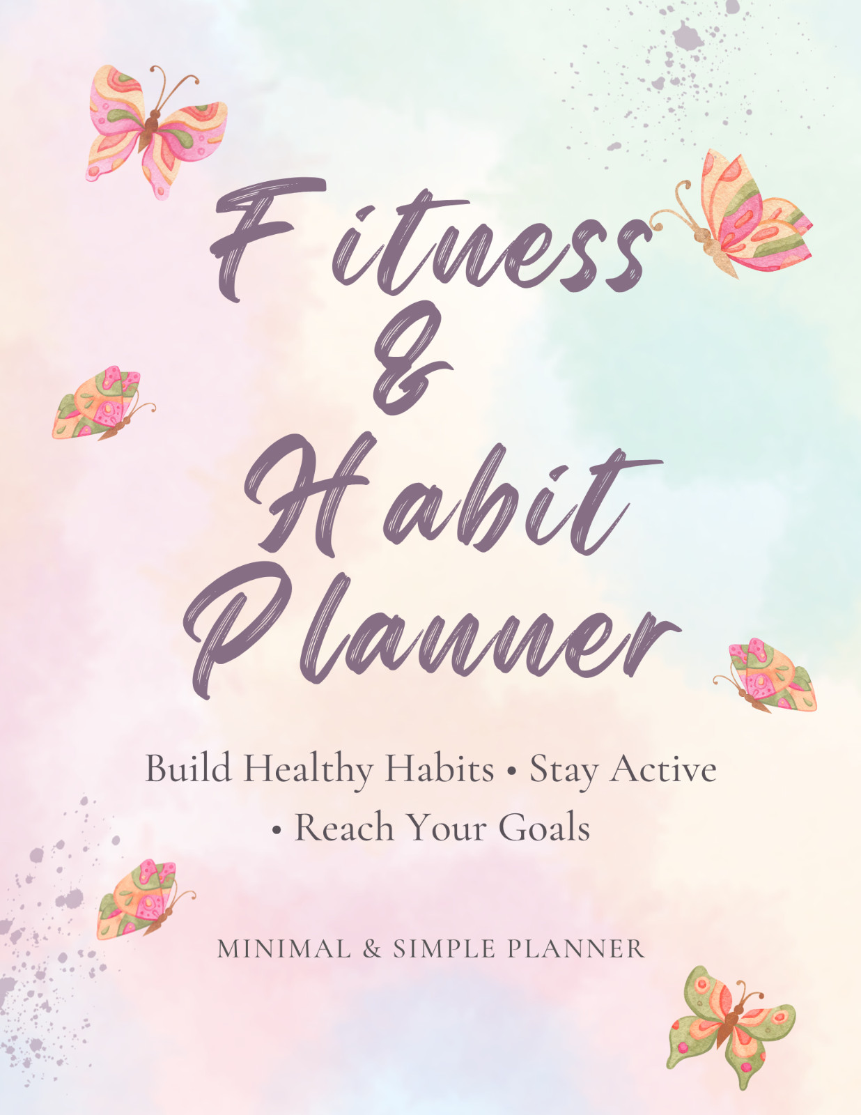 Fitness & Habit Planner PDF | GoodNotes iPad Planner, Workout Log & Habit Tracke