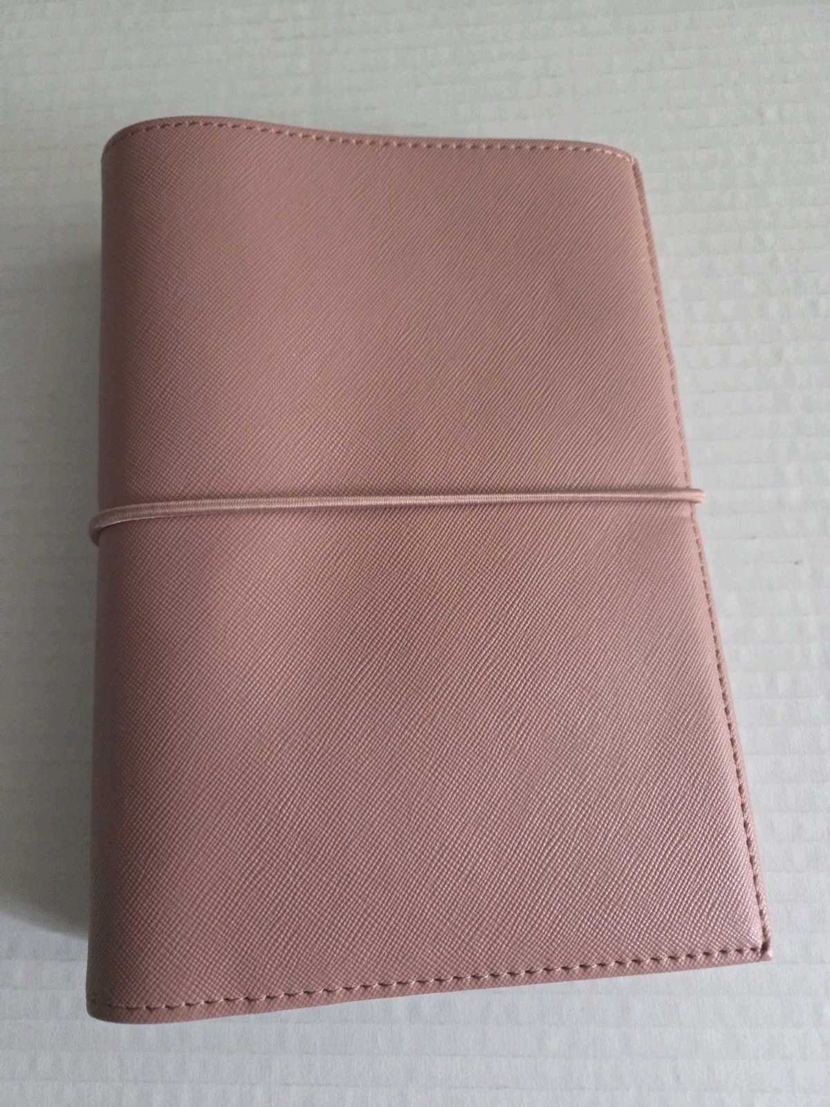 Print Pression Personal Size Planner W/ Elastic Closure In Coral/Salmon