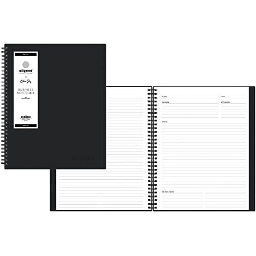 Aligned Notes Professional Business Flexible Cover, Twin 8.5″ x 11″ Notebook