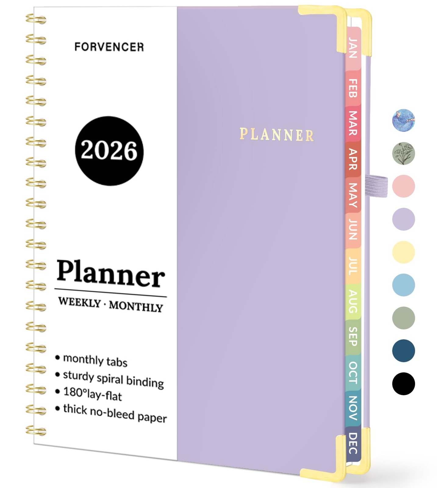 2026 Planner, Forvencer Calendar 8.5″ x 11″ (Jan 2026 – Dec 2026), Purple