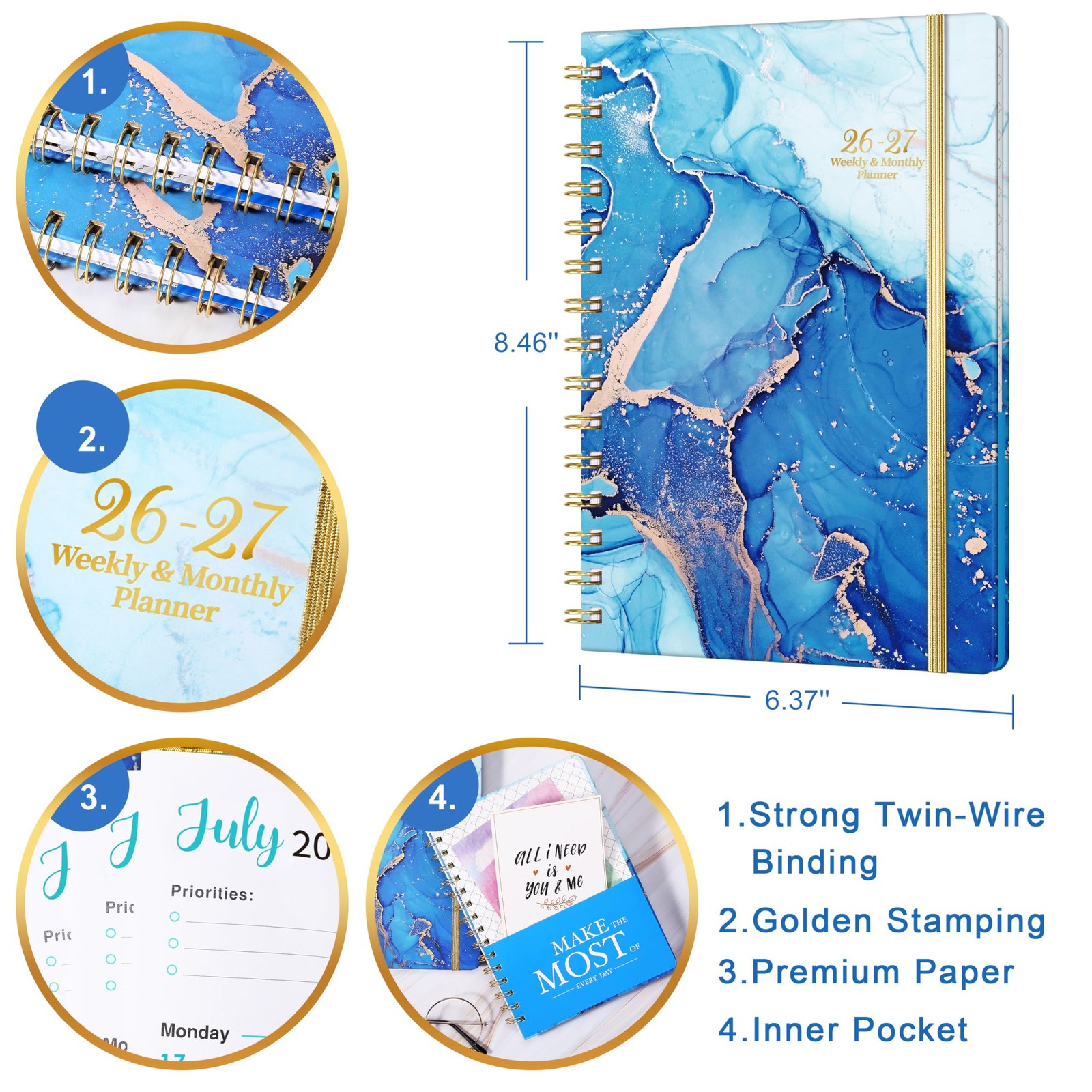 Planner 2026-2027 – Academic 2026-2027, July 2026 – June 8.5″ x 6.4″