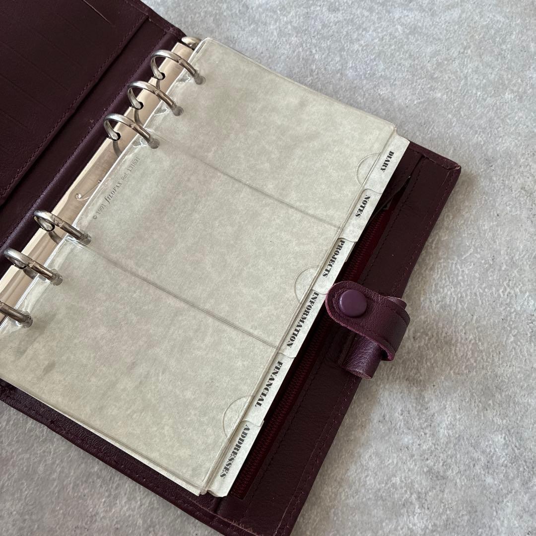 Filofax Vintage Leather Agenda Organizer Planner Cover 185×135mm Unused