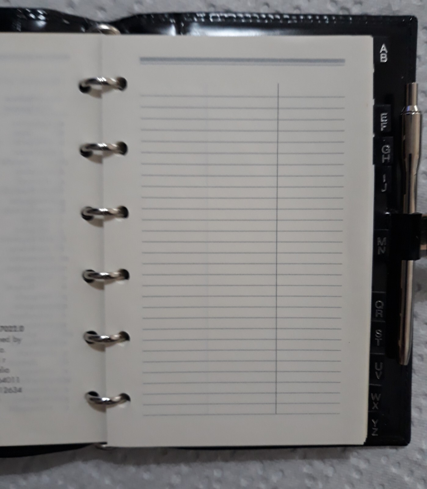 GUCCI VINTAGE LEATHER AGENDA. MADE IN ITALY. W/ORIGINAL FACTORY INFO & PEN.