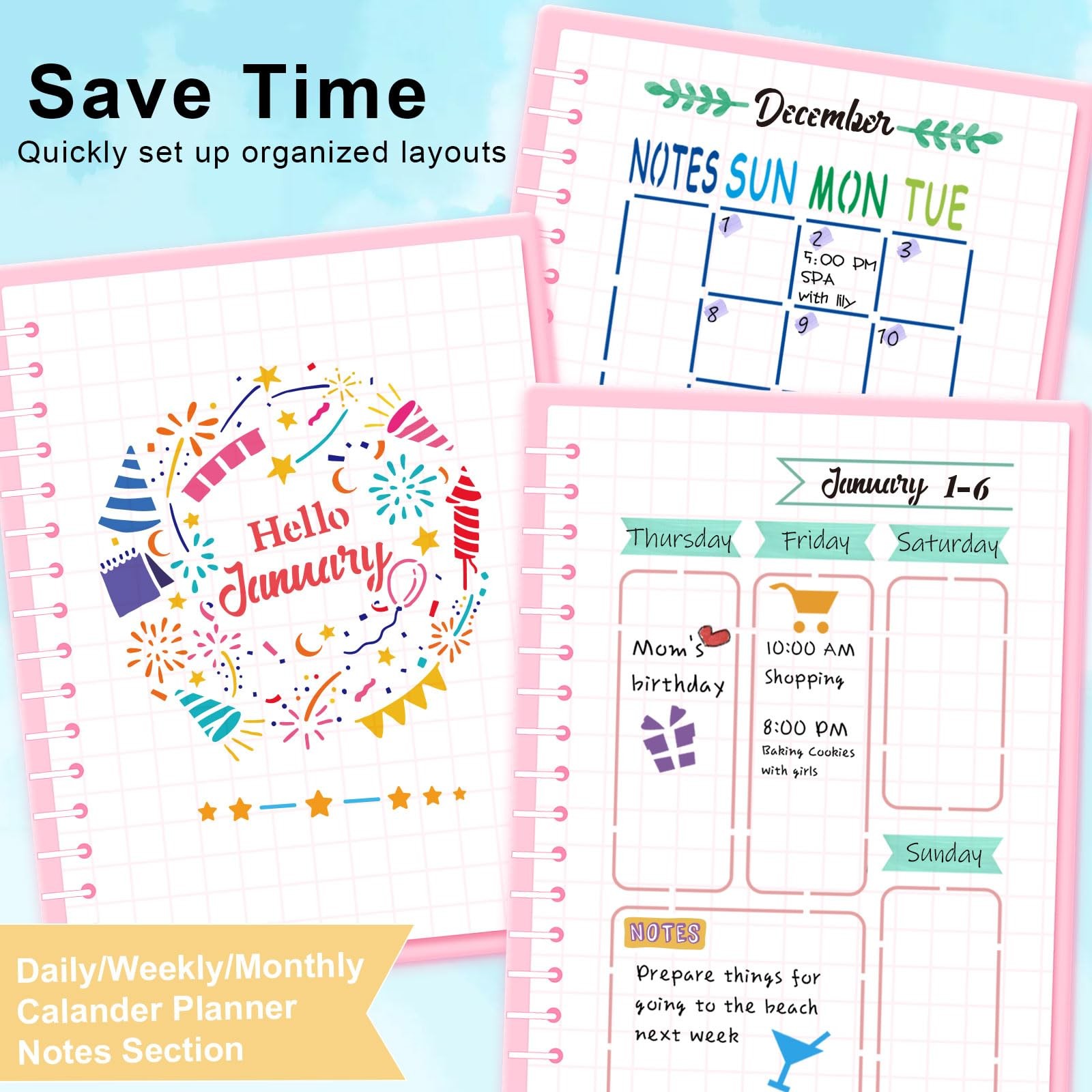 36 PCS Planner Stencils,Plastic Bullet Journals Stencils Journaling Supplies …