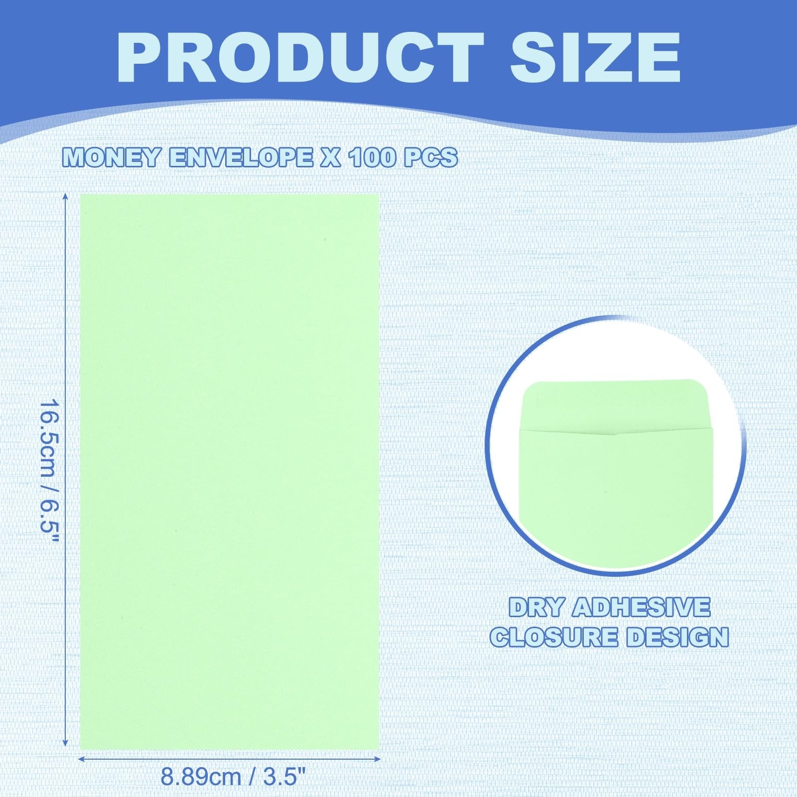 Money Envelope, 100 Pack 6.5″ x 3.5″ Cash Envelopes Money Holder Bags Budgeti…