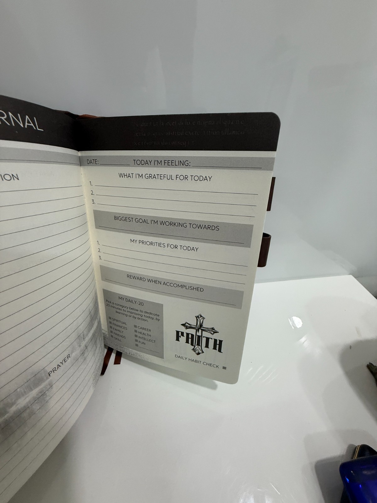 Prazoli Leather Christian Prayer Journal For Men Daily Devotional Bible Study Ne