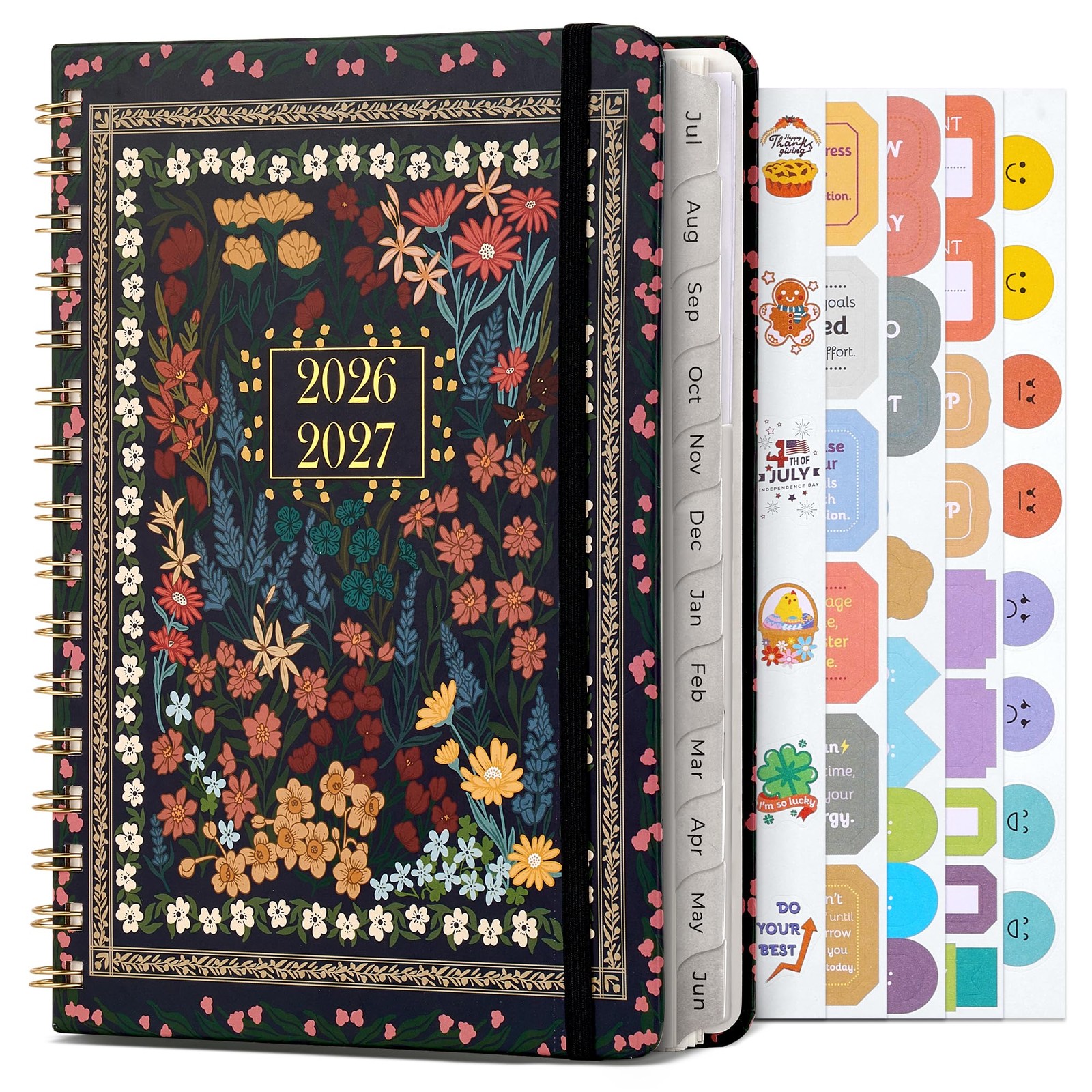 JoyCat Academic Planner 2026-2027, July 6.3 x 8.5 inches, Midnight Garden