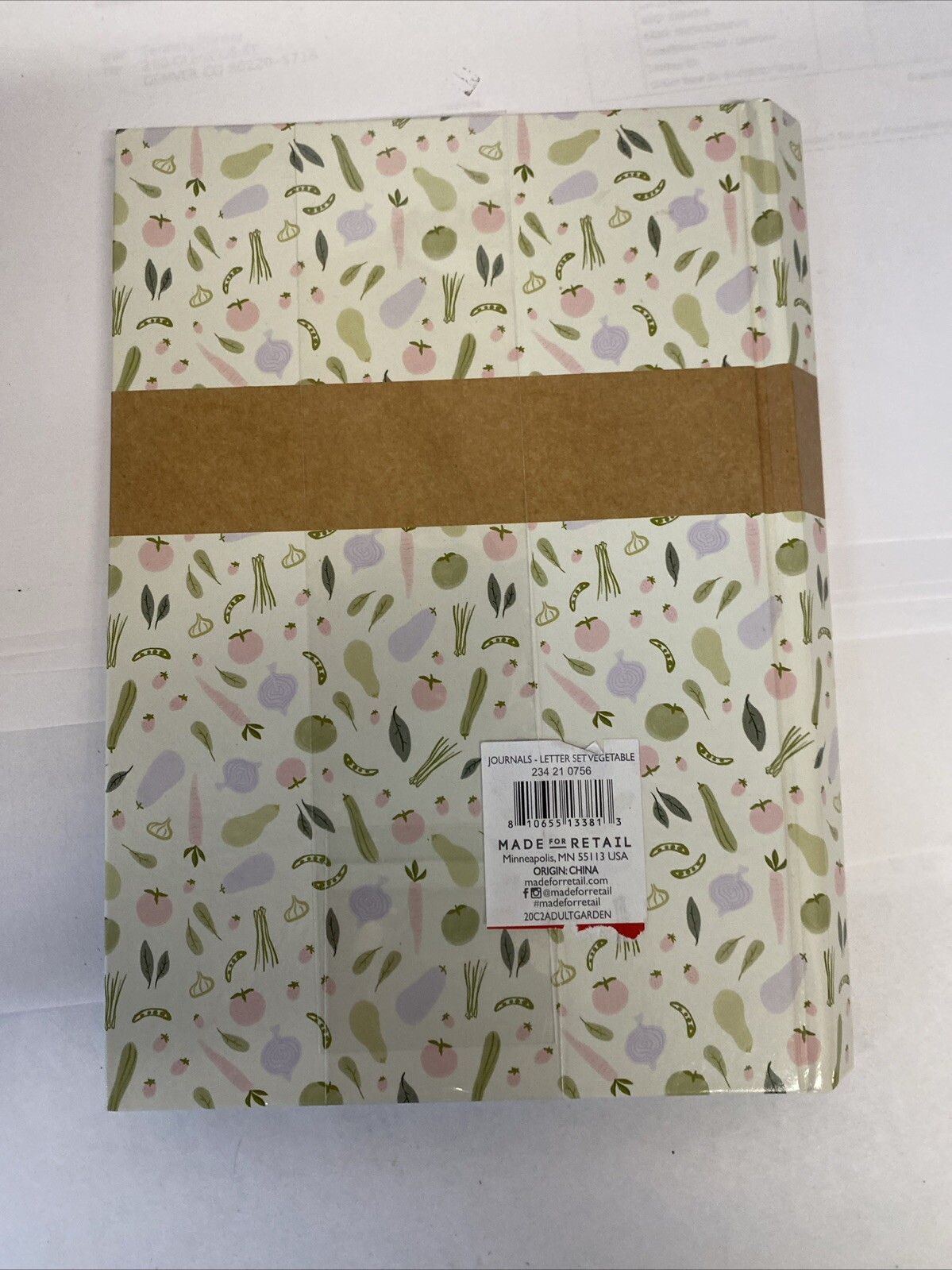 Gardener’s Set Journal Letter Set Vegetables Envelops Stickers List Pad 5.5″ X 8