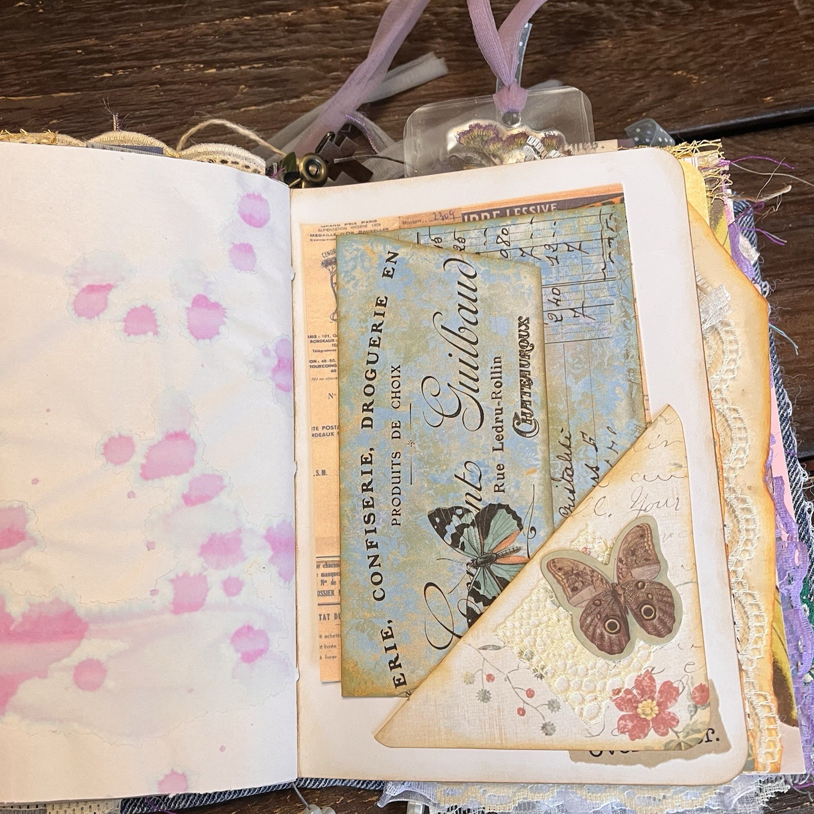 Junk Journal Floral Faith Christian Boho Denim Cottage Core 3 Sig Softcover