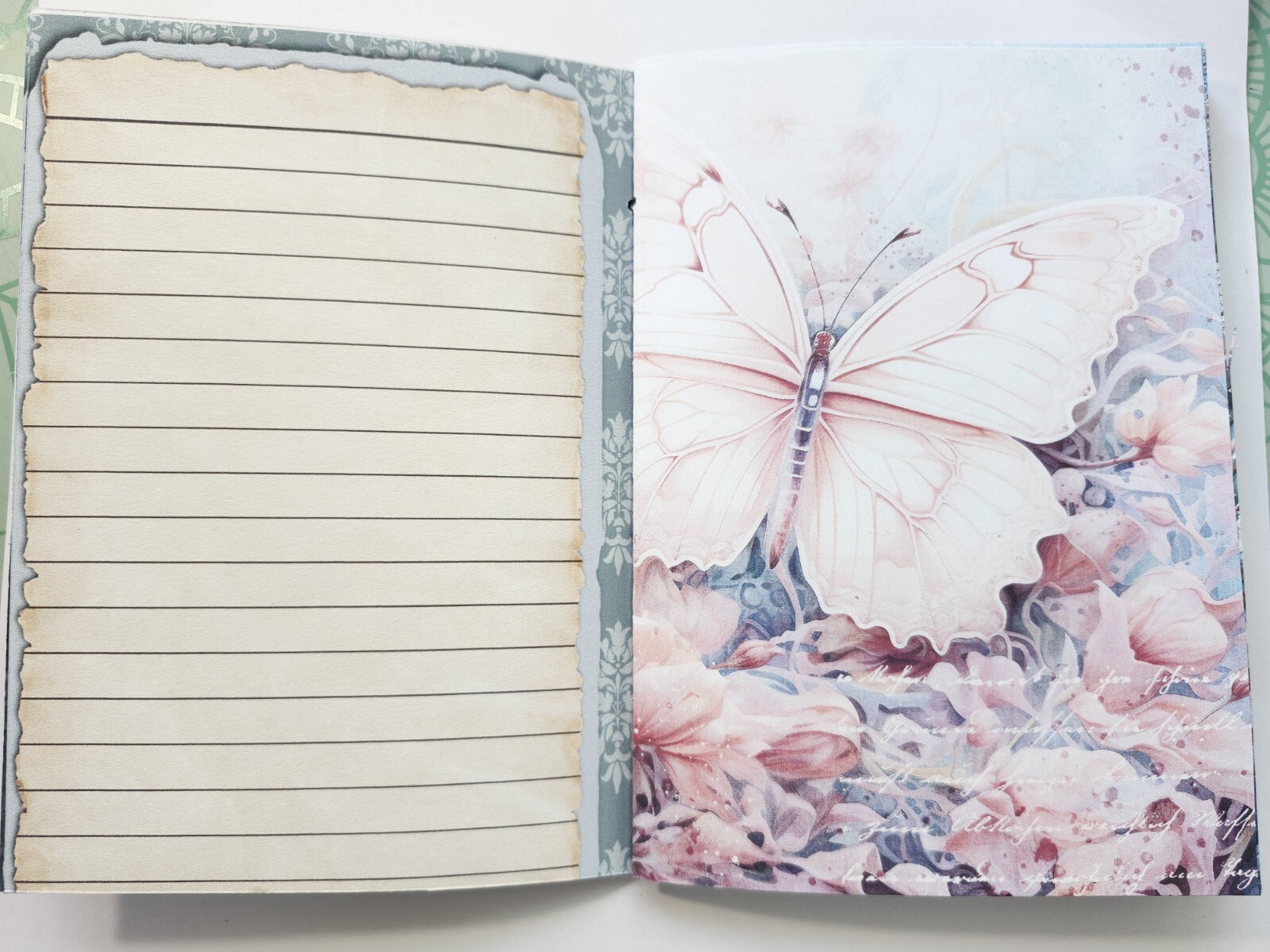Junk Journal Booklet “BEAUTIFUL BUTTERFLIES” HANDMADE Cards, Pockets, Ephemera