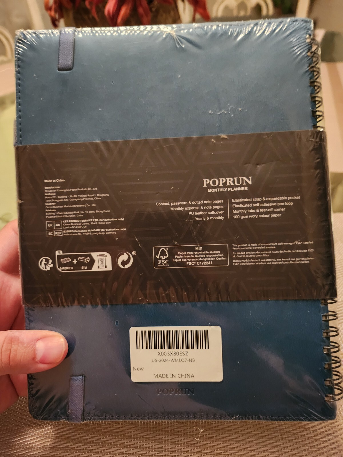 POPRUN Monthly Planner 2024-2025 6.5” x 8.5” 18-Month Calendar Book Jan.202…