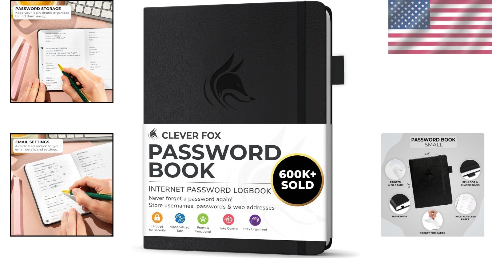 Compact Password Organization Notebook