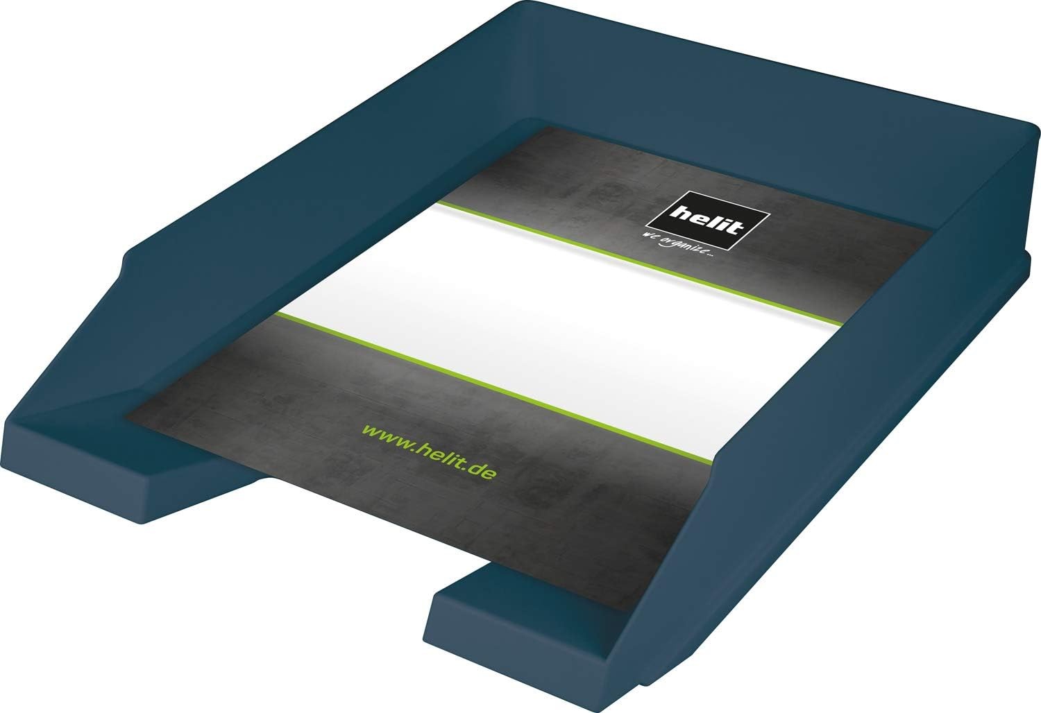 Helit The Green Staff Letter Tray DIN A4-C4 Recycled Plastic Blue Angel Certifie