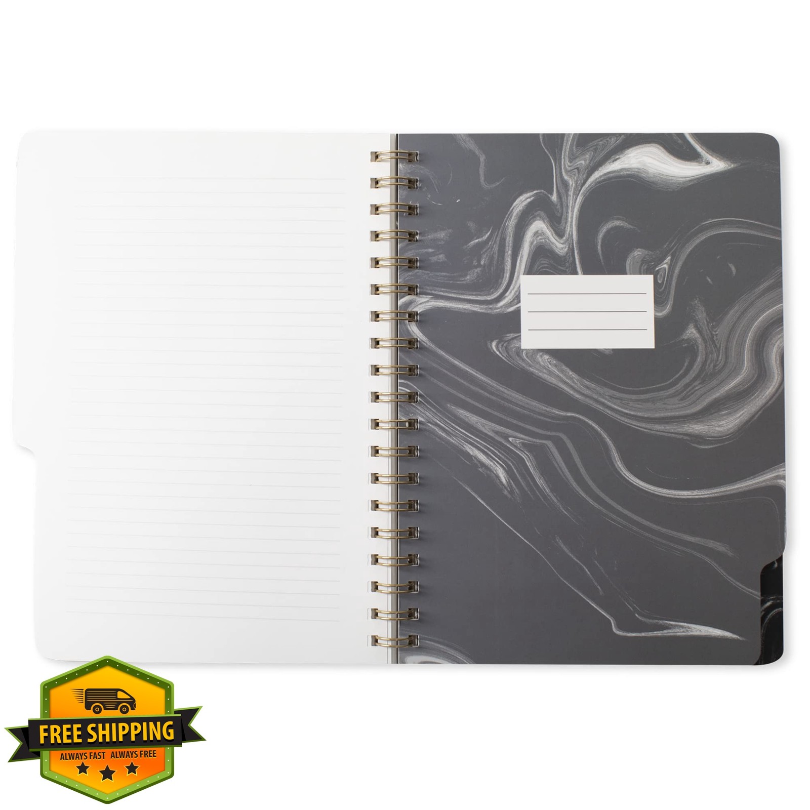 Fringe Notebook Marble Gray 180 Lined Pages
