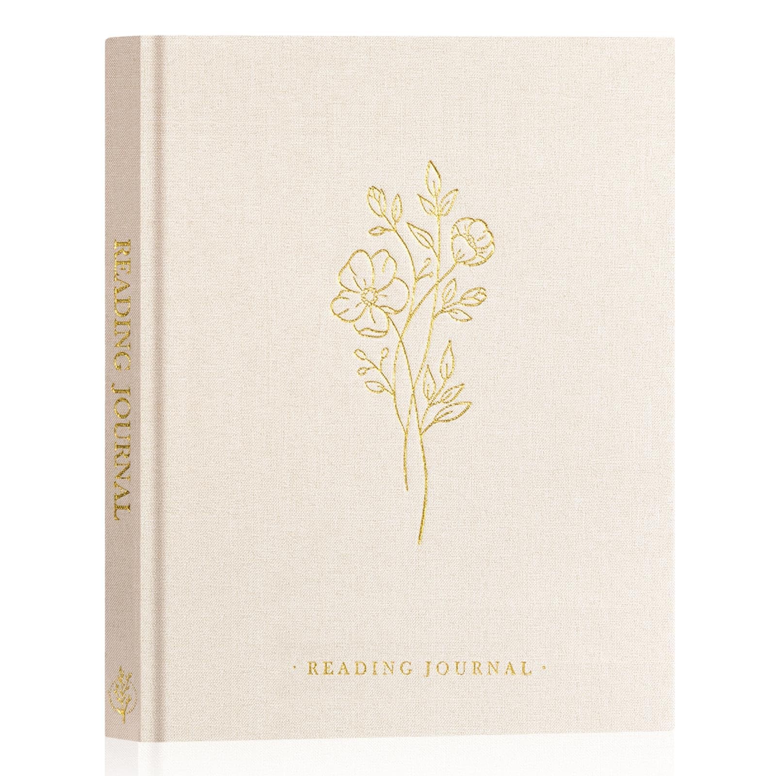 Reading Book Journal for Book Lovers Readers, 9.3″ x 7.7″, 158 Pages Linen Ha…