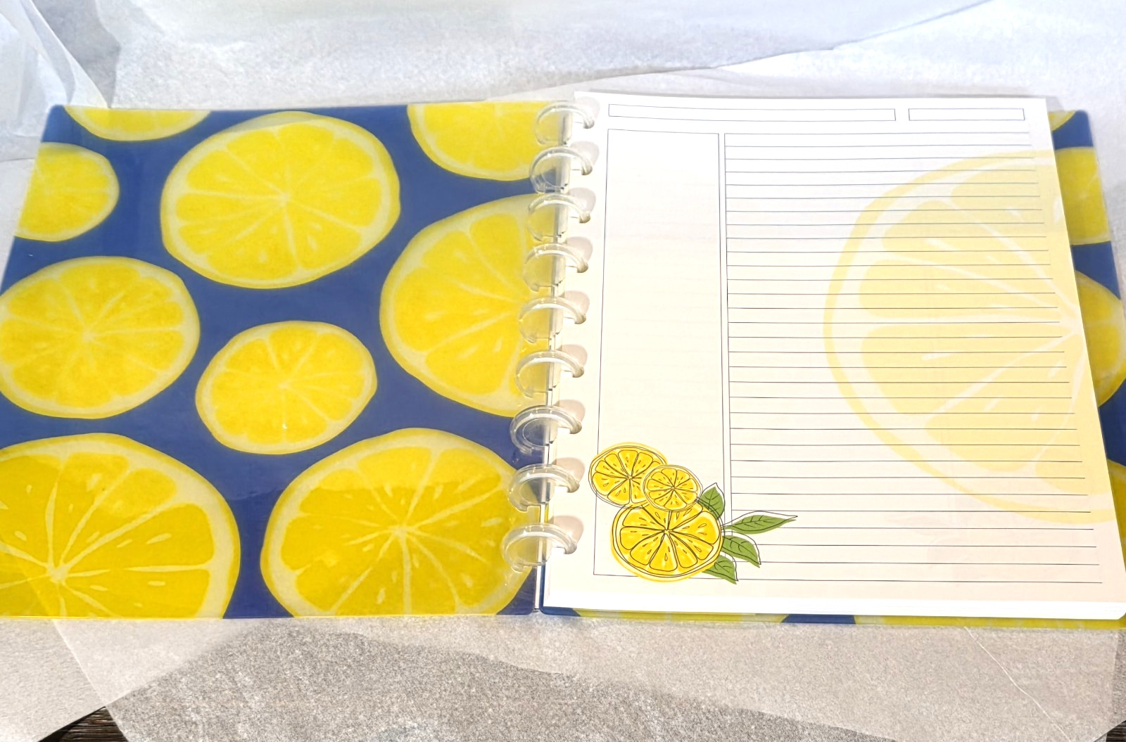 Levenger CIRCA Lemonade Lemon Ruled Annotation Notebook Midway Size New! 50 sht.