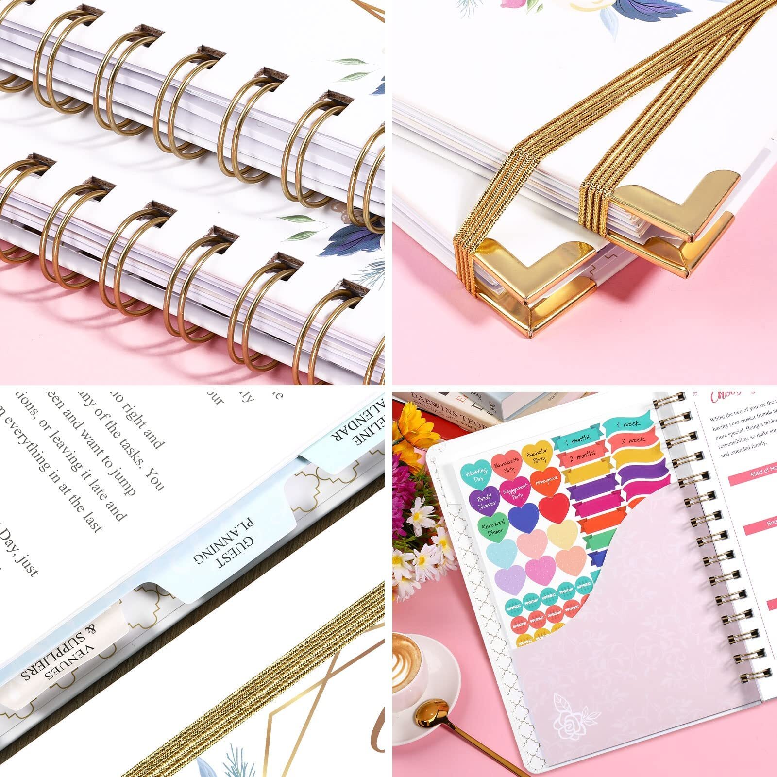 Wedding Planner and Organizer Book Engagement Gift Hardcover for Couples Brides