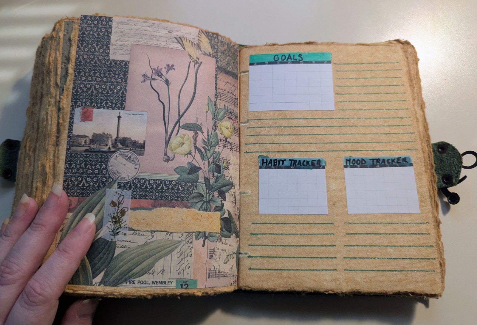 Undated 15 Month Planner Journal In Nature Green Floral Unique
