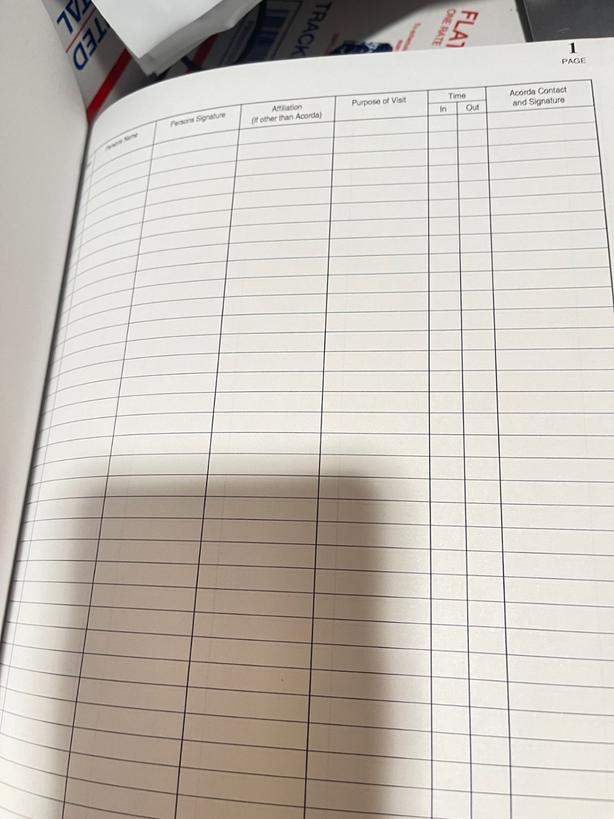 GXP ROOM LOG IN, VISITOR LOG NOTEBOOK/RECORD Previous company 144 pages(K17