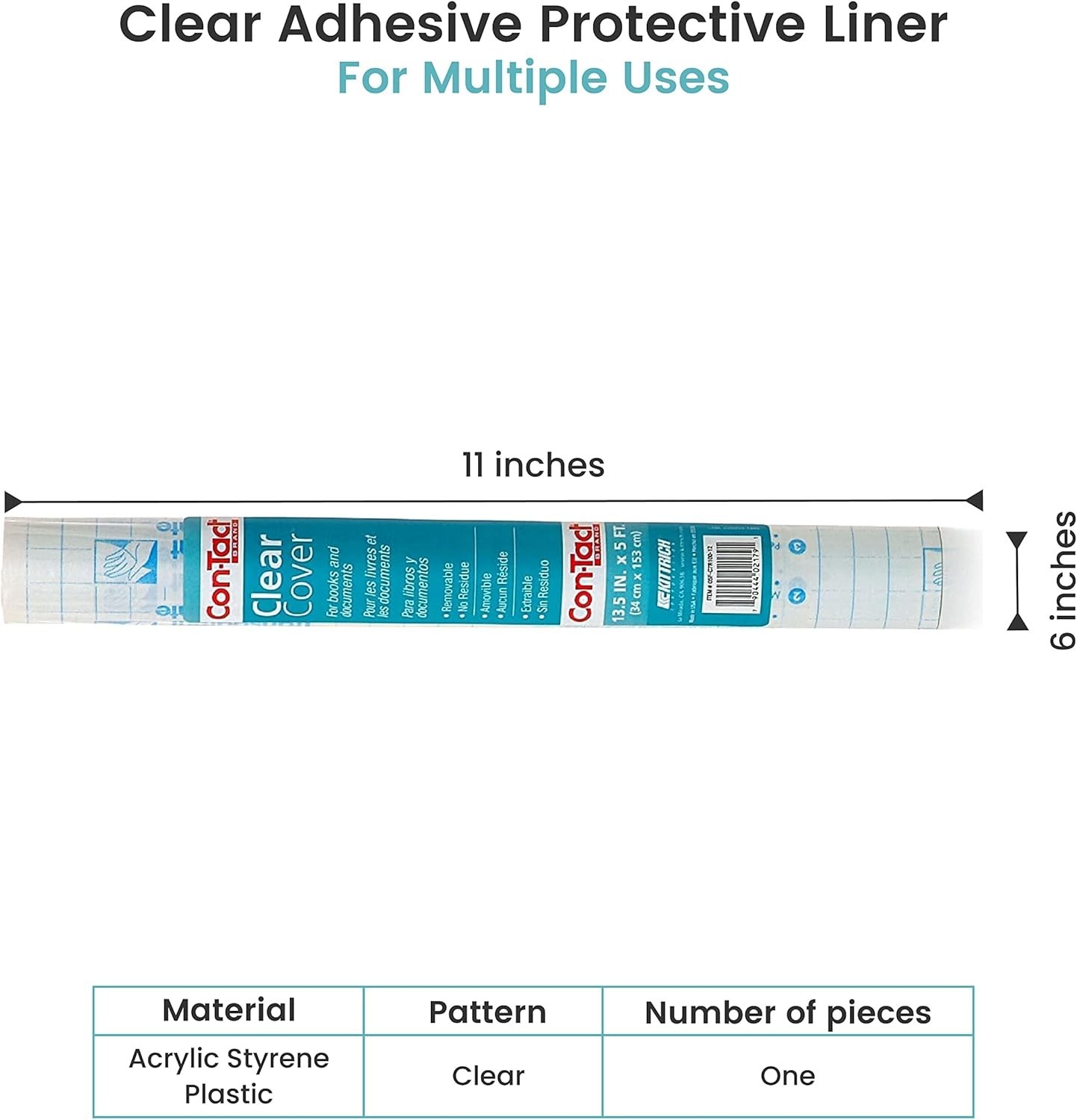Brand Clear Adhesive Protective Liner, Protect Books and Documents, Easy to A…
