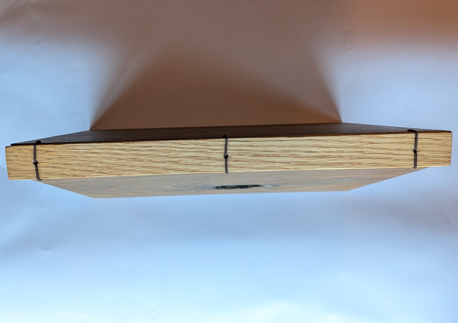 Handmade Walnut Wood Bound Blank Notebook Diary Journal 10” x 8” x 3/4″ NEW
