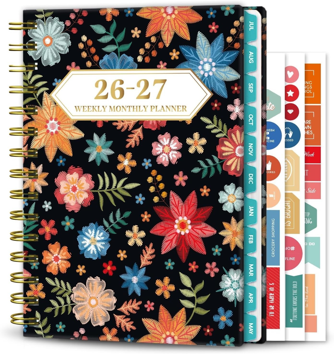 2026-2027 Planning Made Easy – Organizer with Stickers & Inner Pocket, 144 Pages
