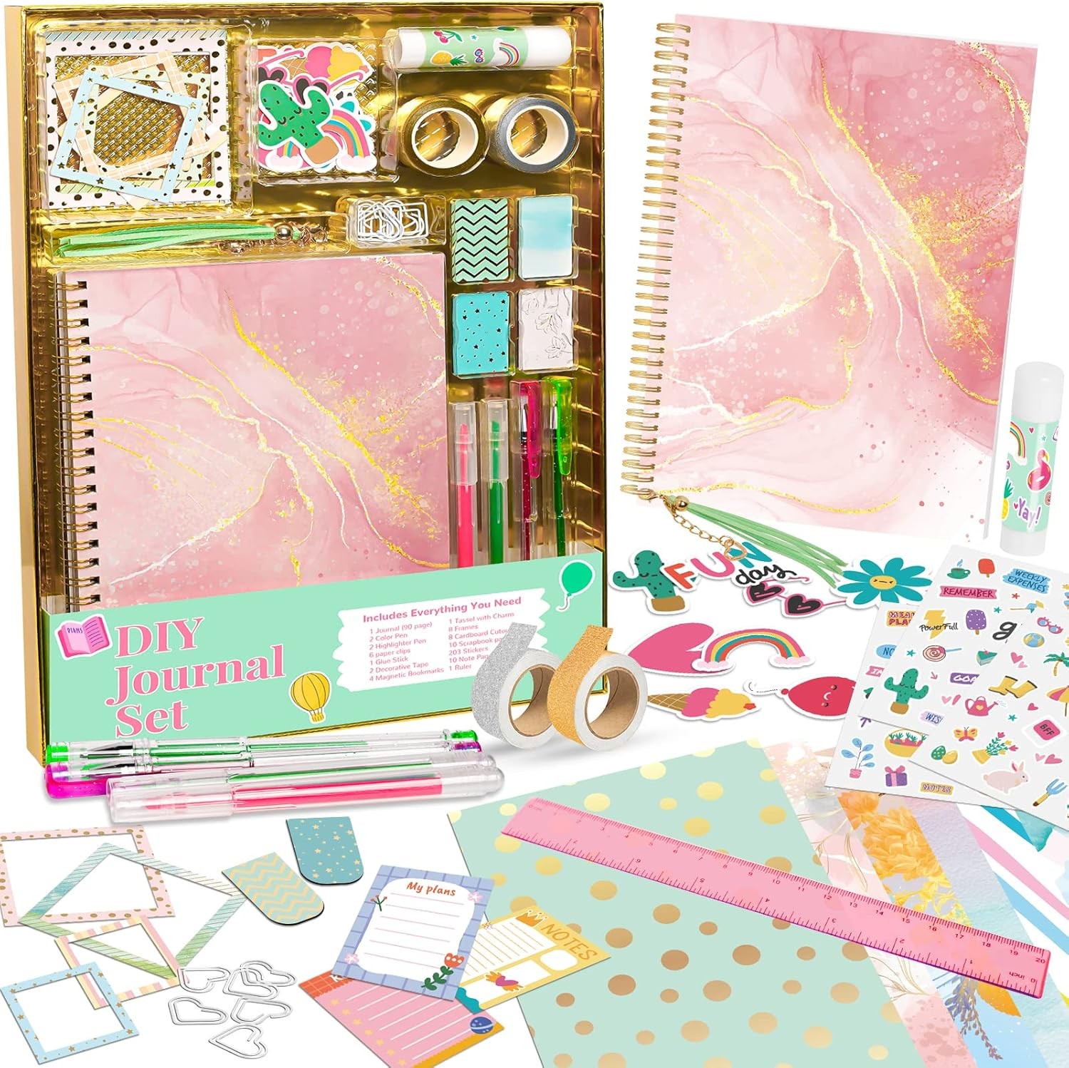 DIY Journal Kit for Girls 8-13, Personalized Diary & Planner