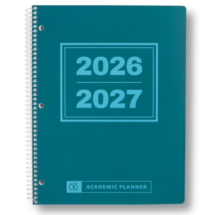 Order Out Of Chaos Academic Planner 2026-2027, Daily 8.5×11, Coastal Calm