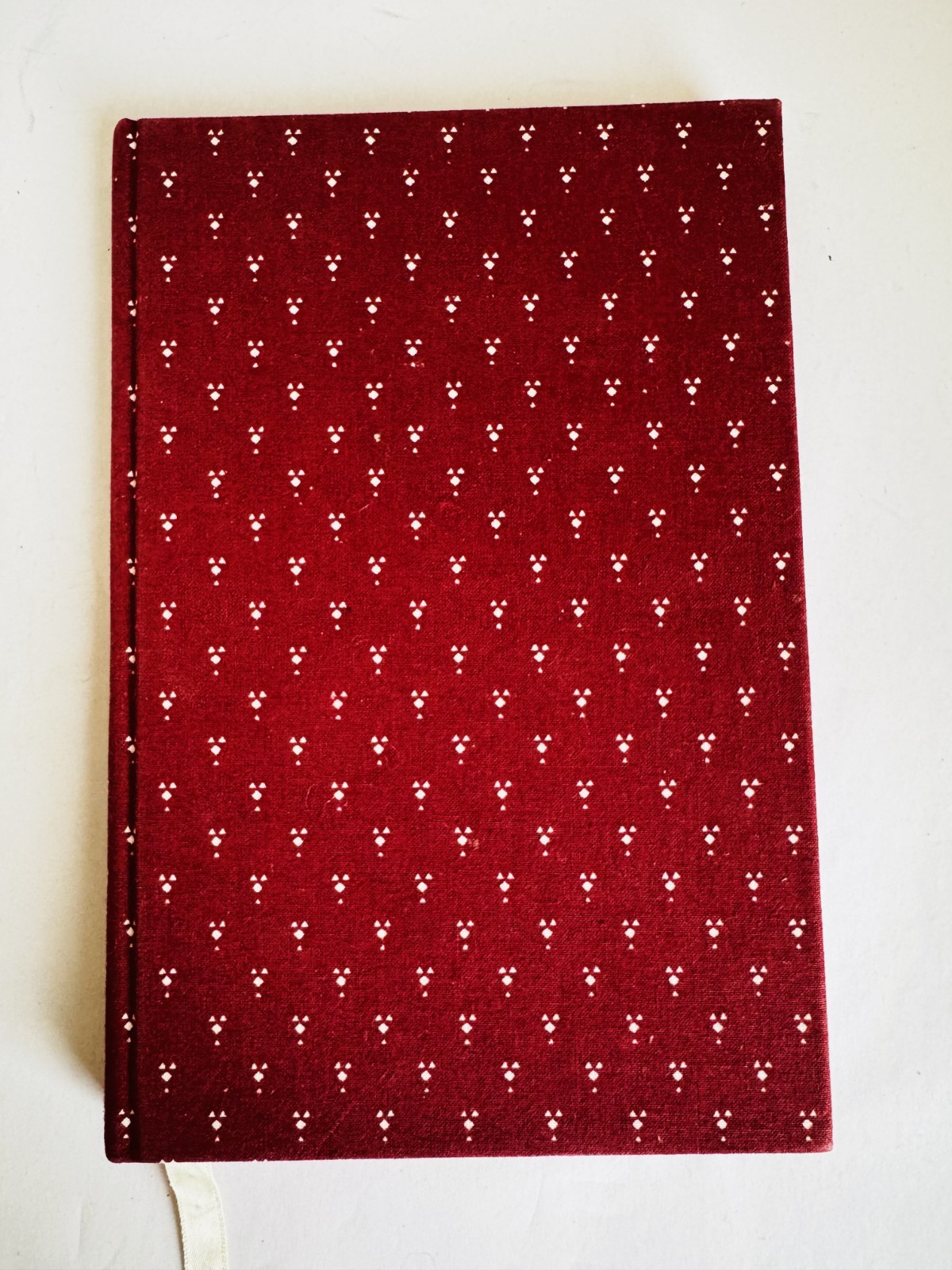 Vintage Laura Ashley Blank Journal Diary Sketchbook Burgundy Cloth HC Ribbon