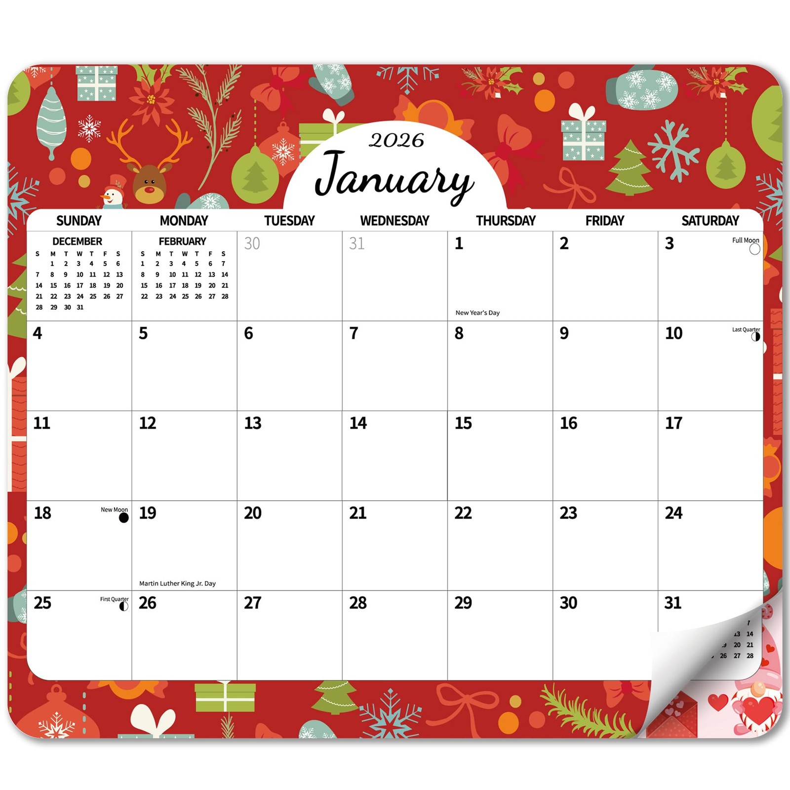 2026 Magnetic Calendar for 8 inches X 10 inches, Season and Holidays 02