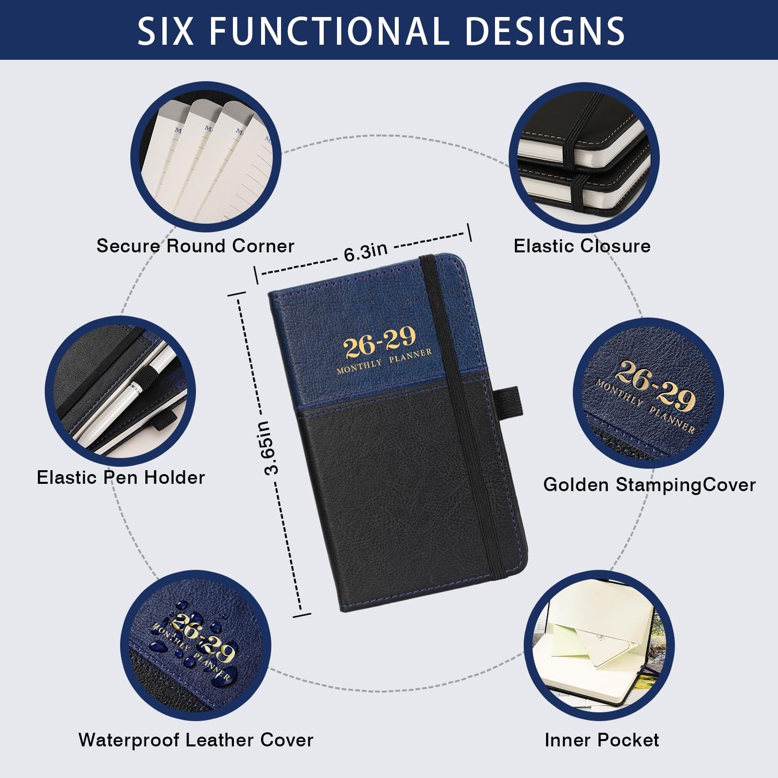 2026-2029 Pocket Calendar/Planner – 3 Year Monthly Pocket Calendar 2026-2029 …