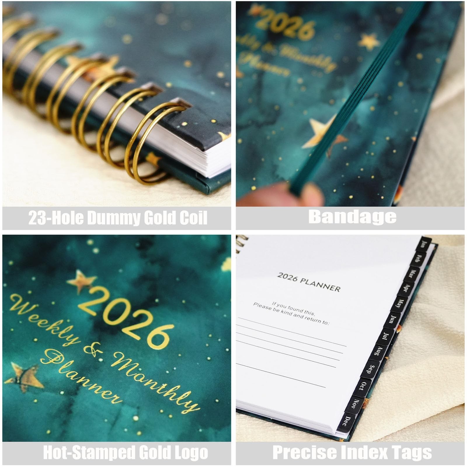2026 Planner – JAN 2026 – DEC 2026,Calendar Planner 2026,6.4″ x 8.5″ with Tab…